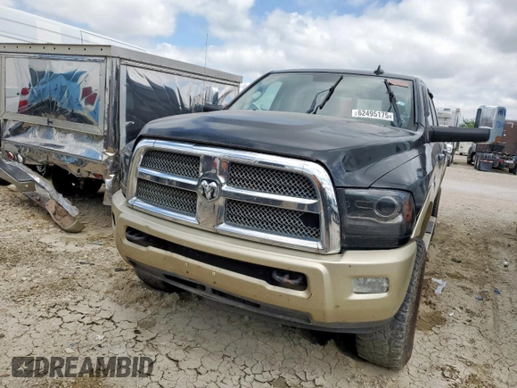 2013 Ram 2500 Laramie Longhorn with VIN 3C6UR5GL7DG519835, listed as a Copart auction lot 62495175 with 340,739 mi miles and Clean title. Bid and sale history available at DreamBid. Image 1.