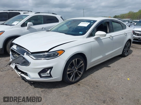 2019 Ford Fusion Titanium with VIN 3FA6P0D91KR140260, listed as a IAAI auction lot 41931629 with 95,207 mi miles. Bid and sale history available at carsss.com. Image 17.