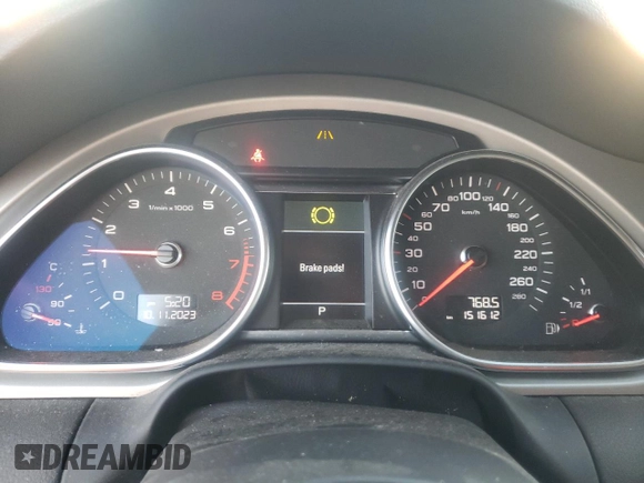 2015 Audi Q7 Vorsprung Edition with VIN WA1WGCFE5FD012716, listed as a Copart auction lot 46939455 with 151,612 mi miles and Salvage title. Bid and sale history available at DreamBid. Image 9.