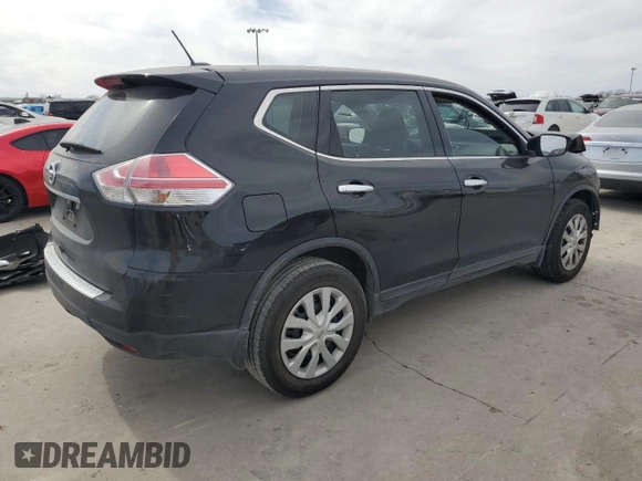 2015 Nissan Rogue S with VIN KNMAT2MT1FP565580, listed as a Copart auction lot 48970395 with 89,263 mi miles and Salvage Title. Bid and sale history available at carsss.com. Image 3.