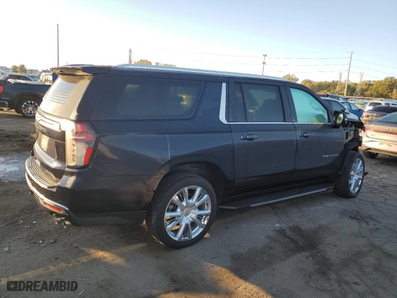 2021 Chevrolet Suburban High Country with VIN 1GNSKGKL4MR288794, listed as a Copart auction lot 76578114 with 129,775 mi miles and Salvage Title. Bid and sale history available at carsss.com. Image 3.