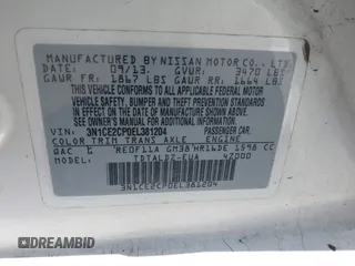 2014 Nissan Note SV with VIN 3N1CE2CP0EL381204, listed as a IAAI auction lot 41995952 with 88,890 mi miles and . Bid and sale history available at DreamBid. Image 9.