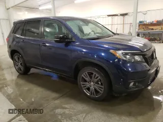 2021 Honda Passport EX-L with VIN 5FNYF8H50MB016075, listed as a Copart auction lot 44127035 with 18,707 mi miles and Salvage Title. Bid and sale history available at DreamBid. Image 4.