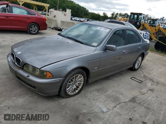 2002 BMW 5 Series 530iA with VIN WBADT634X2CK25809, listed as a Copart auction lot 68478904 with 0 mi miles and Clean Title. Bid and sale history available at carsss.com. Image 1.