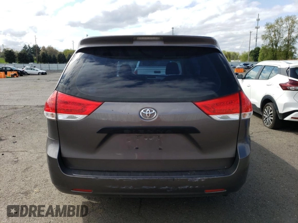 2011 Toyota Sienna with VIN 5TDZK3DC1BS024475, listed as a Copart auction lot 52935365 with 187,063 mi miles and Clean Title. Bid and sale history available at carsss.com. Image 6.