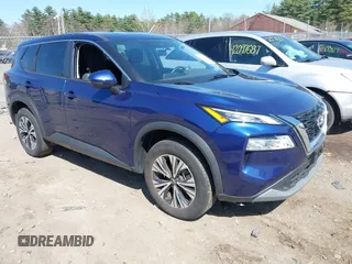 2022 Nissan Rogue SV with VIN 5N1BT3BB9NC709303, listed as a IAAI auction lot 42090732 with 21,455 mi miles. Bid and sale history available at carsss.com. Image 1.