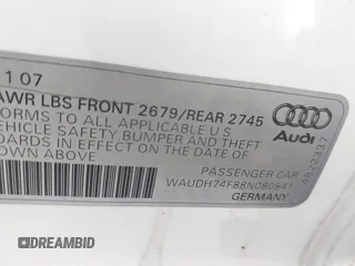 2008 Audi A6 z VIN WAUDH74F88N080841, wystawiony jako IAAI lot #42423463 z przebiegiem 34 594 mil mil oraz . Historia ofert i sprzedaży dostępna na DreamBid. Obrazek 9.