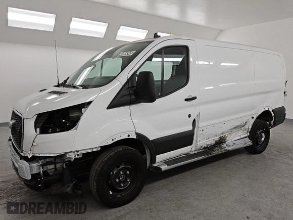 2023 Ford Transit Cargo with VIN 1FTBR1Y86PKB40356, listed as a Copart auction lot 45669345 with 12,890 mi miles and Salvage Title. Bid and sale history available at DreamBid. Image 1.