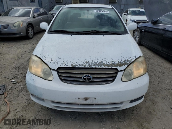 2004 Toyota Corolla CE with VIN 1NXBR32E94Z291049, listed as a Copart auction lot 56949865 with 148,919 mi miles and Clean Title. Bid and sale history available at DreamBid. Image 5.