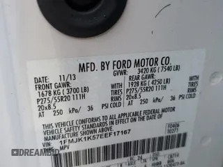 2014 Ford Expedition EL Limited with VIN 1FMJK1K57EEF17167, listed as a Copart auction lot 75751184 with Not Provided miles and Non Repairable. Bid and sale history available at carsss.com. Image 14.