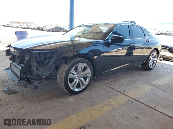 2022 Acura TLX Technology with VIN 19UUB5F49NA001833, listed as a Copart auction lot 57454905 with 15,304 mi miles and Salvage title. Bid and sale history available at DreamBid. Image 1.