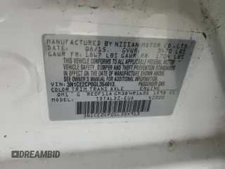 2016 Nissan Note S with VIN 3N1CE2CP0GL354913, listed as a Copart auction lot 50190535 with 120,526 mi miles and Salvage Title. Bid and sale history available at DreamBid. Image 14.