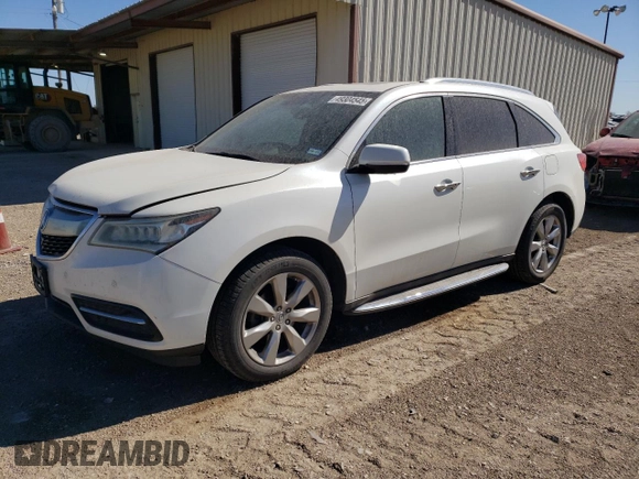 2014 Acura MDX Advance with VIN 5FRYD4H85EB032135, listed as a Copart auction lot 49304545 with 170,139 mi miles and Salvage Title. Bid and sale history available at DreamBid. Image 1.