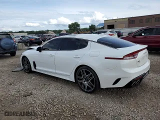 2022 Kia Stinger GT1 with VIN KNAE45LC4N6122102, listed as a Copart auction lot 57122094 with 15,491 mi miles and Salvage Title. Bid and sale history available at carsss.com. Image 2.