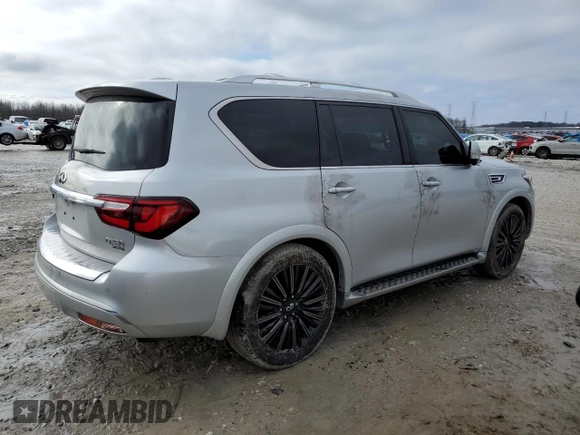 2019 Infiniti QX80 LUXE with VIN JN8AZ2NE1K9230269, listed as a Copart auction lot 39197074 with 97,573 mi miles. Bid and sale history available at carsss.com. Image 3.