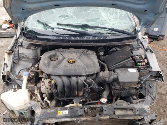 2013 Hyundai Elantra GLS PZEV with VIN KMHDH4AE6DU630532, listed as a Copart auction lot 51815765 with 0 mi miles and Non Repairable. Bid and sale history available at carsss.com. Image 12.