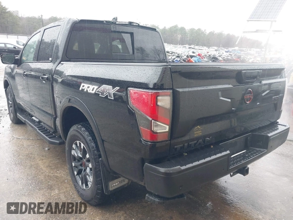 2024 Nissan Titan Pro-4X with VIN 1N6AA1ED6RN118344, listed as a IAAI auction lot 41546438 with 10,163 mi miles and . Bid and sale history available at DreamBid. Image 3.