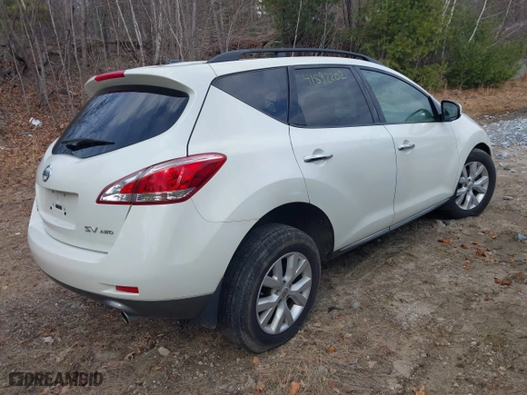 2011 Nissan Murano SV with VIN JN8AZ1MW9BW162454, listed as a IAAI auction lot 41892202 with 152,286 mi miles. Bid and sale history available at carsss.com. Image 4.