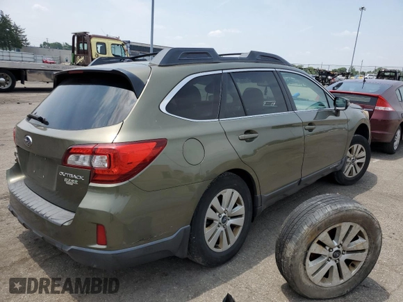 2015 Subaru Outback Premium with VIN 4S4BSAFC5F3306222, listed as a Copart auction lot 60861585 with 217,599 mi miles and Salvage title. Bid and sale history available at DreamBid. Image 3.