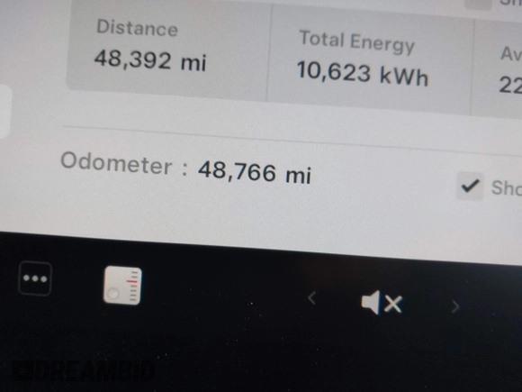 2021 Tesla Model 3 Long Range with VIN 5YJ3E1EBXMF980102, listed as a IAAI auction lot 41944364 with 48,766 mi miles and . Bid and sale history available at carsss.com. Image 15.