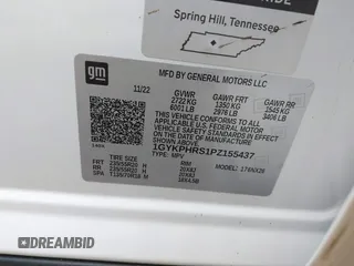 2023 Cadillac XT6 AWD Sport with VIN 1GYKPHRS1PZ155437, listed as a IAAI auction lot 41758495 with 22,949 mi miles. Bid and sale history available at carsss.com. Image 9.
