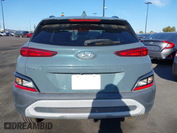 2022 Hyundai Kona SEL with VIN KM8K62AB2NU812222, listed as a IAAI auction lot 41960027 with 83,529 mi miles. Bid and sale history available at carsss.com. Image 16.