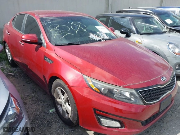 2015 Kia Optima LX with VIN 5XXGM4A70FG503492, listed as a IAAI auction lot 41706213 with 1 mi miles. Bid and sale history available at carsss.com. Image 1.