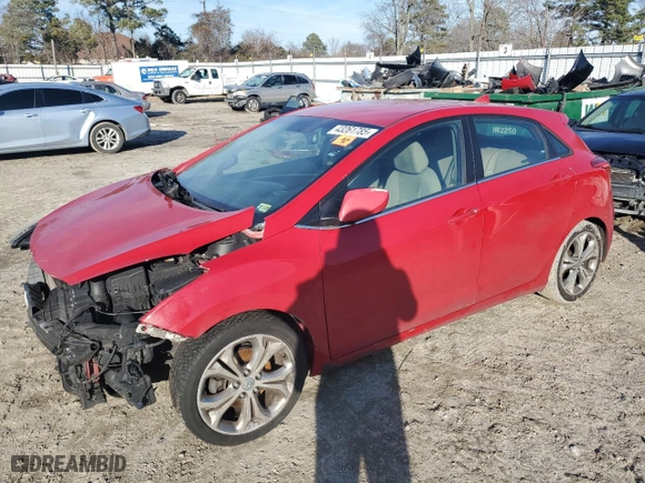 2013 Hyundai Elantra GT with VIN KMHD35LE7DU085202, listed as a Copart auction lot 43261785 with 0 mi miles and Clean Title. Bid and sale history available at carsss.com. Image 1.