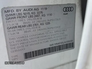 2020 Audi allroad Prestige with VIN WA19NAF45LA035036, listed as a Copart auction lot 48682724 with 28,806 mi miles. Bid and sale history available at carsss.com. Image 12.