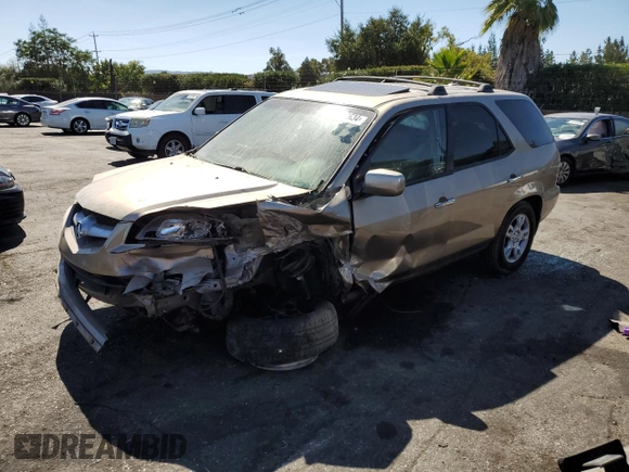 2006 Acura MDX Touring w/Navi with VIN 2HNYD18856H514318, listed as a Copart auction lot 73529634 with 152,741 mi miles and Salvage Title. Bid and sale history available at carsss.com. Image 1.