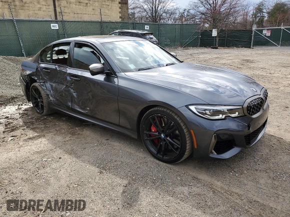 2022 BMW 3 Series M340i xDrive with VIN 3MW5U9J06N8C67957, listed as a Copart auction lot 49737485 with 10,563 mi miles and Salvage Title. Bid and sale history available at carsss.com. Image 4.