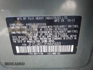 2014 Subaru Forester Premium with VIN JF2SJAEC2EH445669, listed as a IAAI auction lot 42772336 with 103,983 mi miles and . Bid and sale history available at DreamBid. Image 9.