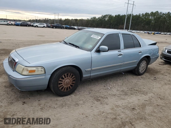 2008 Mercury Grand Marquis LS with VIN 2MEFM75V28X627449, listed as a Copart auction lot 89324365 with 154,709 mi miles and Salvage Title. Bid and sale history available at DreamBid. Image 1.