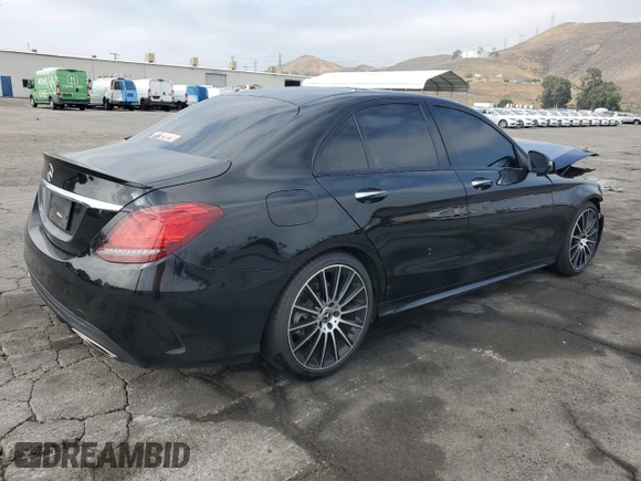 2020 Mercedes-Benz C 300 with VIN W1KWF8DBXLR592547, listed as a Copart auction lot 59551835 with 73,047 mi miles and Salvage title. Bid and sale history available at DreamBid. Image 3.