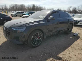 2020 Audi Q8 Prestige with VIN WA1FVAF10LD014540, listed as a Copart auction lot 48237895 with 47,339 mi miles and Salvage Title. Bid and sale history available at carsss.com. Image 1.