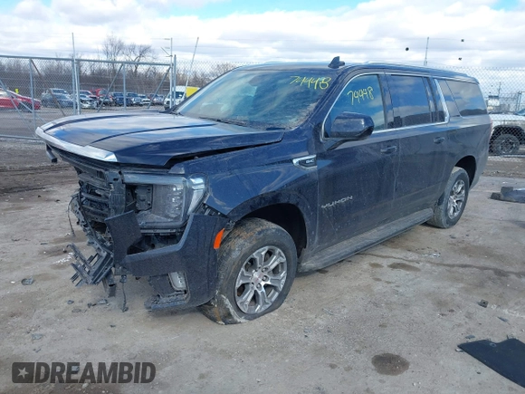2022 GMC Yukon XL SLE with VIN 1GKS2FKD0NR326393, listed as a IAAI auction lot 41674448 with 43,807 mi miles and . Bid and sale history available at DreamBid. Image 18.