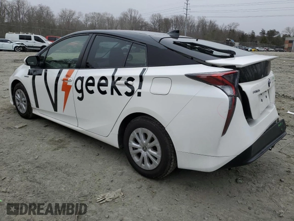2017 Toyota Prius Two with VIN JTDKBRFU2H3036025, listed as a Copart auction lot 46080935 with 95,290 mi miles and Salvage Title. Bid and sale history available at carsss.com. Image 2.