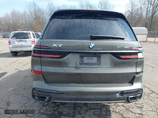 2025 BMW X7 xDrive40i with VIN 5UX23EM07S9W53333, listed as a IAAI auction lot 41651402 with 6,591 mi miles. Bid and sale history available at carsss.com. Image 16.
