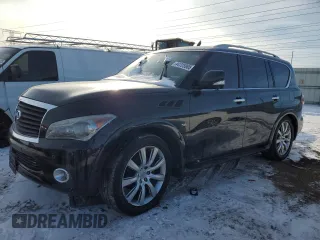 2014 Infiniti QX80 with VIN JN8AZ2NE9E9063857, listed as a Copart auction lot 44725905 with 155,987 mi miles and Salvage Title. Bid and sale history available at carsss.com. Image 1.