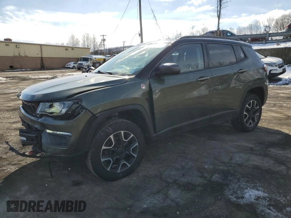 2019 Jeep Compass Trailhawk with VIN 3C4NJDDB5KT799866, listed as a Copart auction lot 46119045 with 92,027 mi miles and Salvage Title. Bid and sale history available at carsss.com. Image 1.