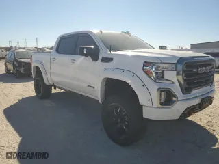 2022 GMC Sierra 1500 Limited AT4 with VIN 1GTP9EEL4NZ163676, listed as a Copart auction lot 76109224 with 55,694 mi miles and Salvage Title. Bid and sale history available at carsss.com. Image 4.