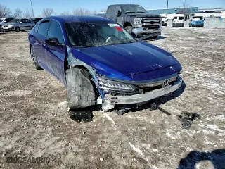 2022 Honda Accord Sedan Sport SE with VIN 1HGCV1F43NA025346, listed as a Copart auction lot 46184645 with 0 mi miles and Salvage Title. Bid and sale history available at carsss.com. Image 10.