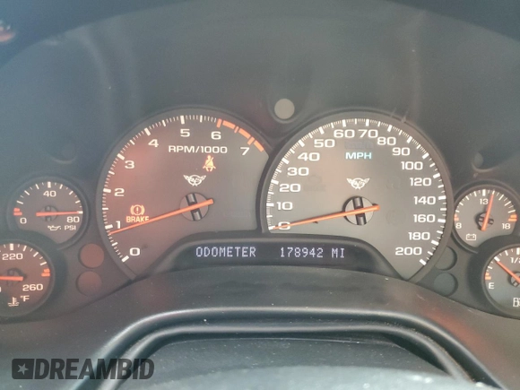 2001 Chevrolet Corvette with VIN 1G1YY22GX15134738, listed as a Copart auction lot 45674865 with 178,942 mi miles and Salvage Title. Bid and sale history available at carsss.com. Image 9.