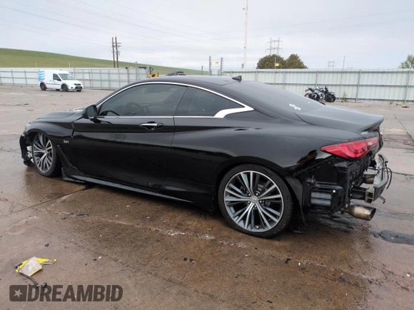 2017 Infiniti Q60 Premium with VIN JN1EV7EL8HM551447, listed as a Copart auction lot 58172955 with 43,457 mi miles and Salvage title. Bid and sale history available at DreamBid. Image 2.