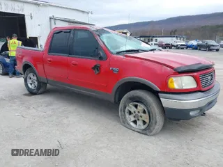 2002 Ford F-150 XLT with VIN 1FTRW08652KE36655, listed as a IAAI auction lot 41908256 with 1 mi miles. Bid and sale history available at carsss.com. Image 1.