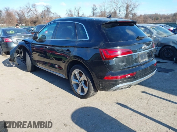 2022 Audi Q5 S line Premium Plus with VIN WA1EAAFY4N2139947, listed as a IAAI auction lot 41631689 with 40,746 mi miles and . Bid and sale history available at DreamBid. Image 3.