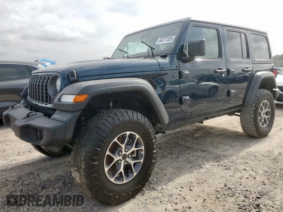 2025 Jeep Wrangler Sport with VIN 1C4PJXDN1SW508861, listed as a Copart auction lot 64277535 with Not provided miles and Salvage title. Bid and sale history available at DreamBid. Image 1.