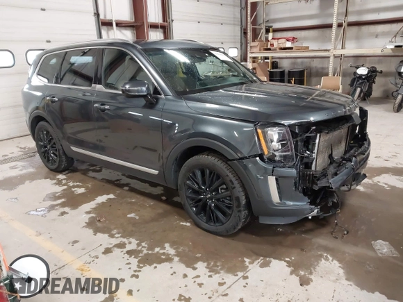 2021 Kia Telluride SX with VIN 5XYP5DHC3MG192018, listed as a IAAI auction lot 41864429 with 79,600 mi miles. Bid and sale history available at carsss.com. Image 1.