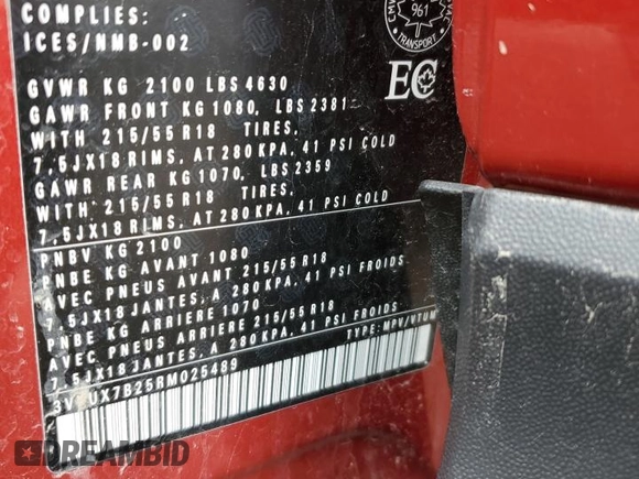 2024 Volkswagen Taos SE z VIN 3VVUX7B25RM025489, wystawiony jako Copart lot #55834005 z przebiegiem 19 985 mil mil oraz Szkoda całkowita • Salvage title. Historia ofert i sprzedaży dostępna na DreamBid. Obrazek 13.