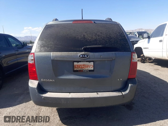 2009 Kia Sedona LX with VIN KNDMB233296317947, listed as a Copart auction lot 57346984 with Not Provided miles and Salvage Title. Bid and sale history available at carsss.com. Image 6.